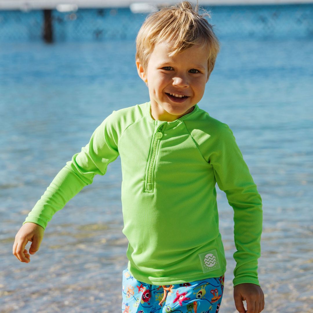 The Finn rashie - Lime (Rib)