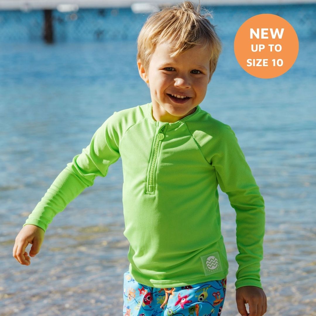 The Finn rashie - Lime (Rib)