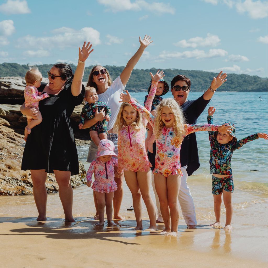 ocean tales founders at photoshoot with models