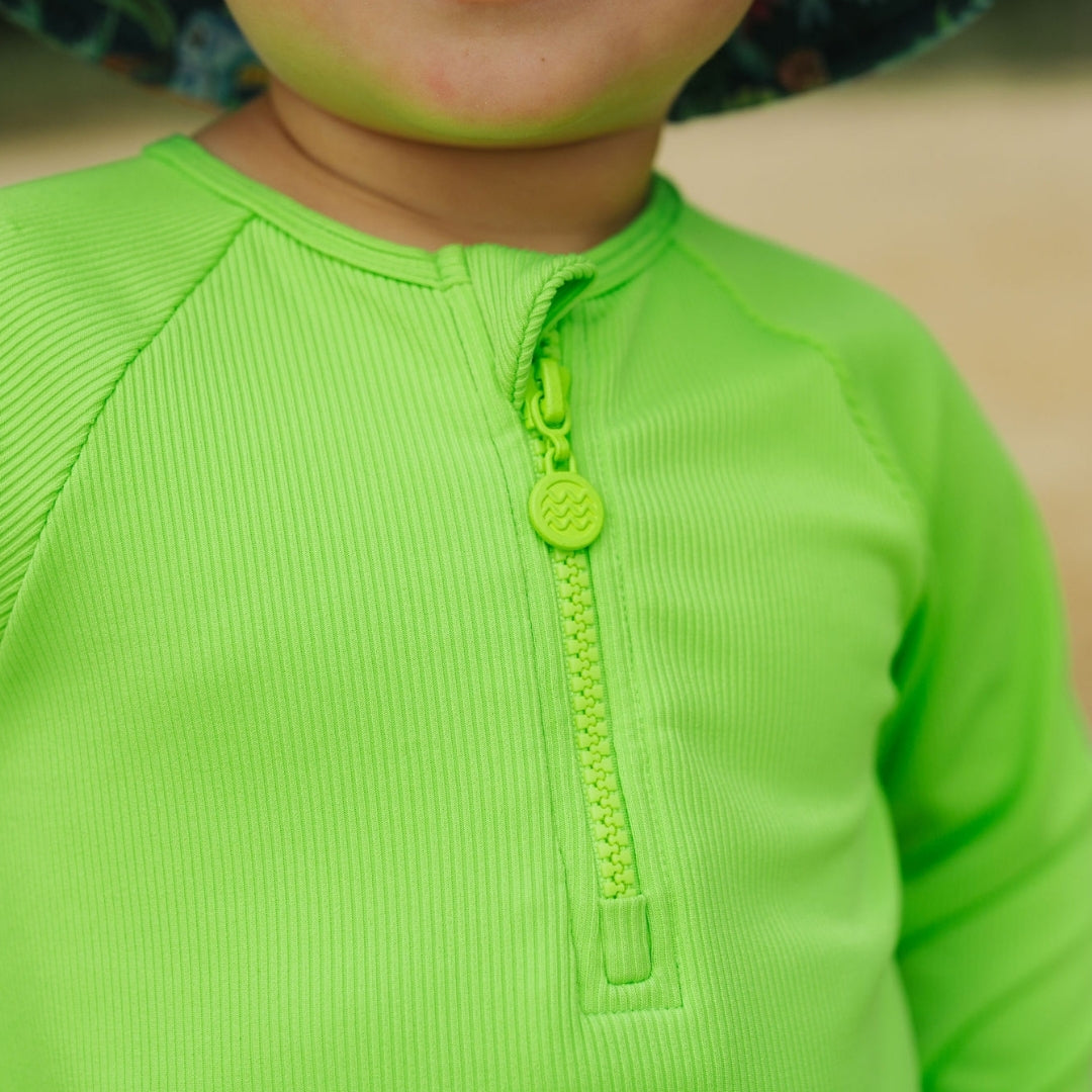 The Finn rashie - Lime (Rib)