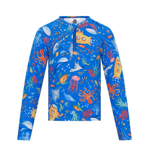 boys rashie with yellow sub print