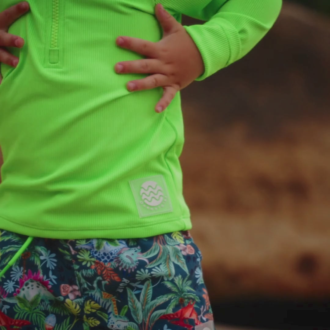 The Finn rashie - Lime (Rib)