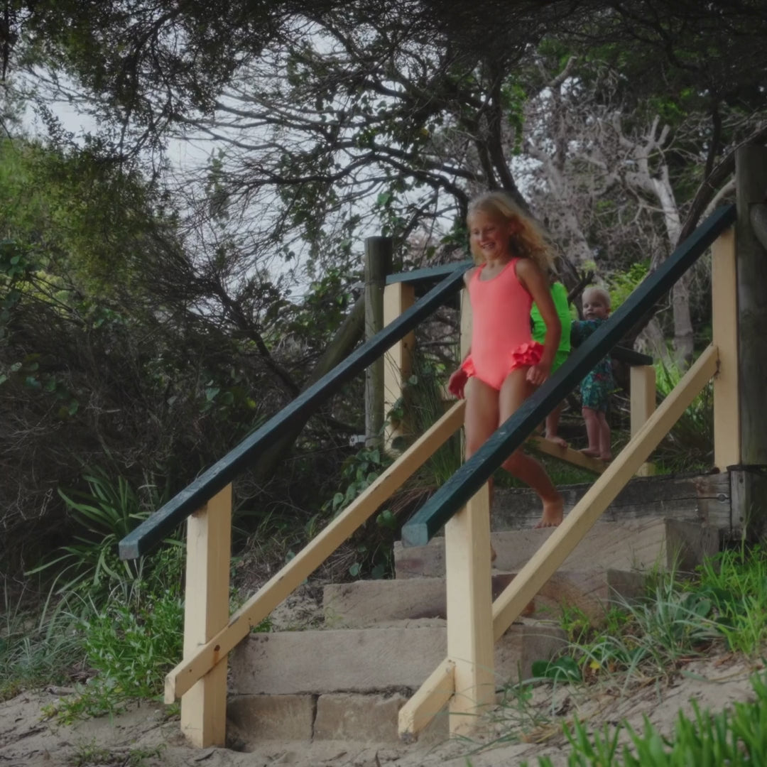 The Isla One Piece - Coral (Rib)